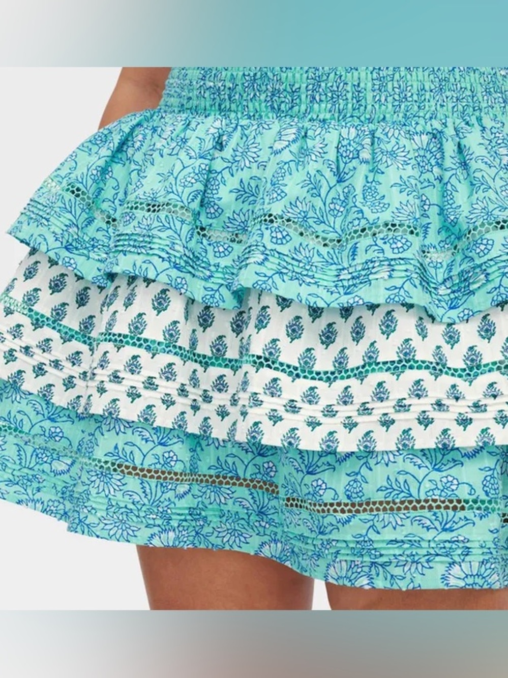 Roller Rabbit x Target Women's Garden Floral Bouquet Tiered Mini Skirt- Large